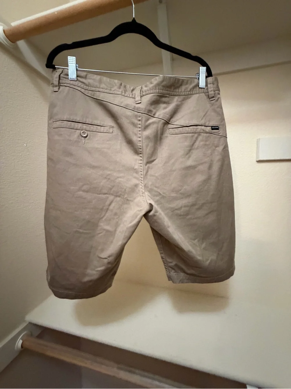 Volcom Men's Flat Front Shorts in Khaki
